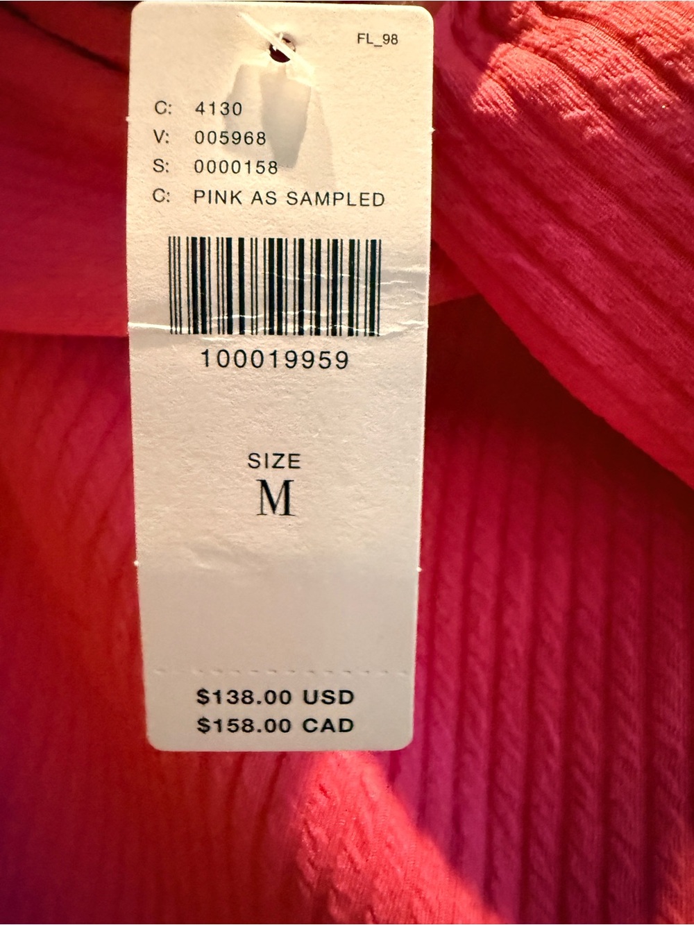 Anthropologie One-Shoulder Hot Pink Ribbed Midi Dress - Picture 8 of 9